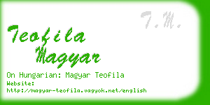 teofila magyar business card